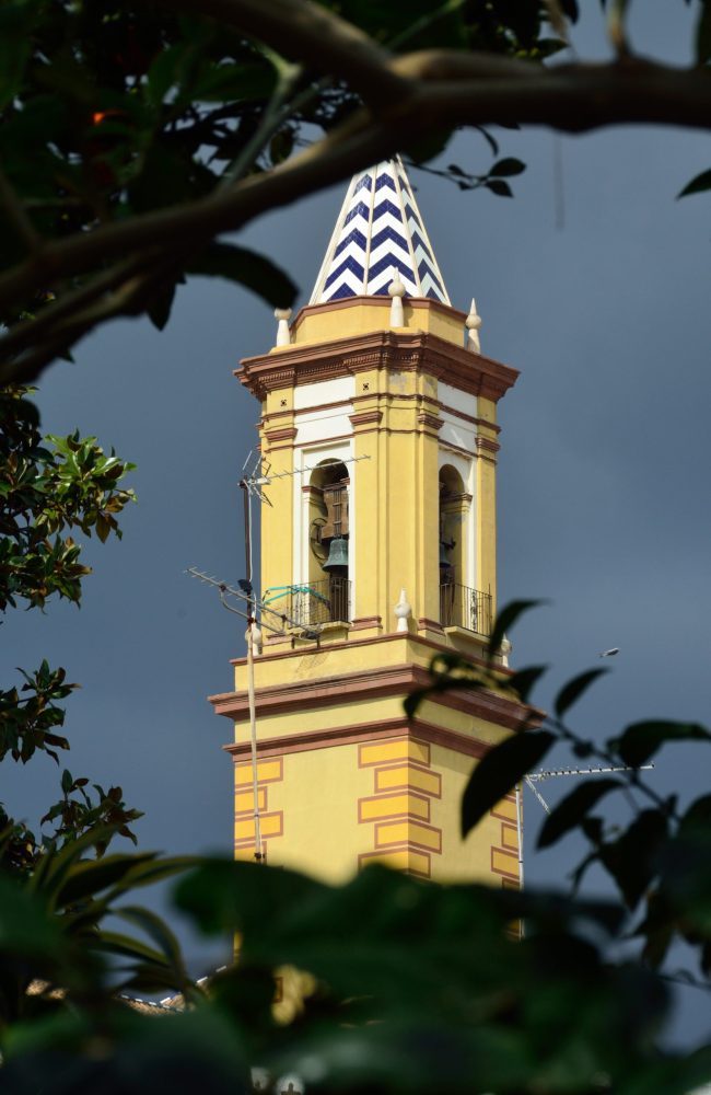 Church tower in Estepona, Costa del Sol, Malaga, Andalusia, Spain